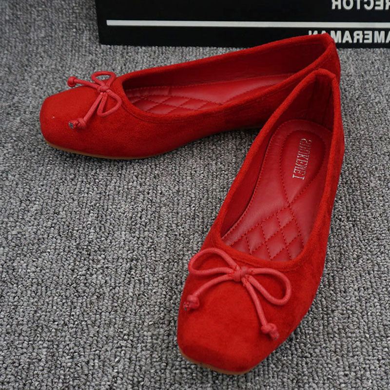 Women S Square Toe Flat Shoes