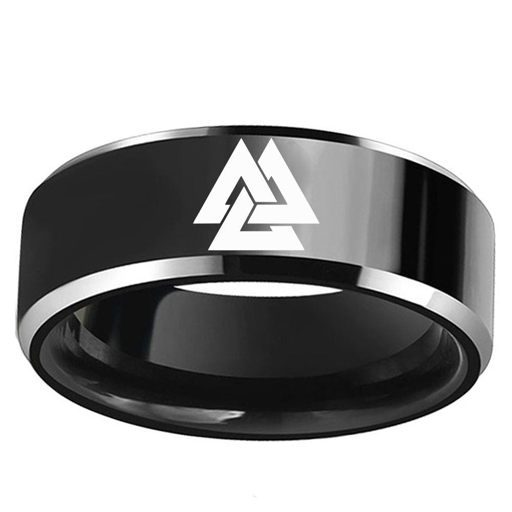 Stainless Steel Viking Odin Symbol Ring